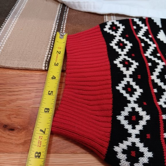 Simply Dog NWOT Knit Dog Sweater Pet Clothing Red Black White Size S Size M - Picture 12 of 16